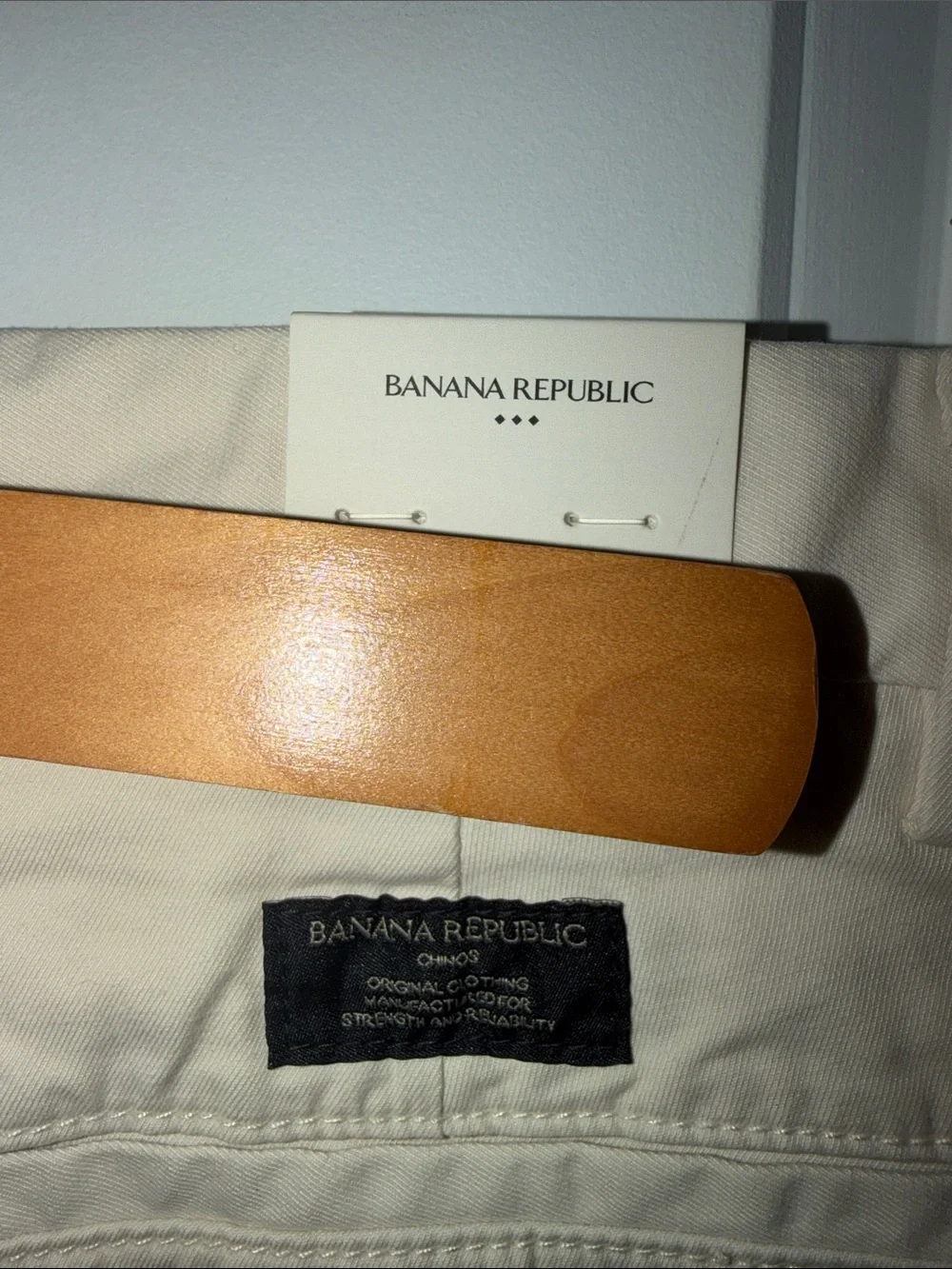 Banana Republic Classic Straight Chino Pants in Cream